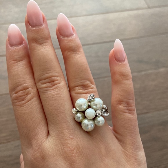 Pear and diamond effect ring - Picture 3 of 6